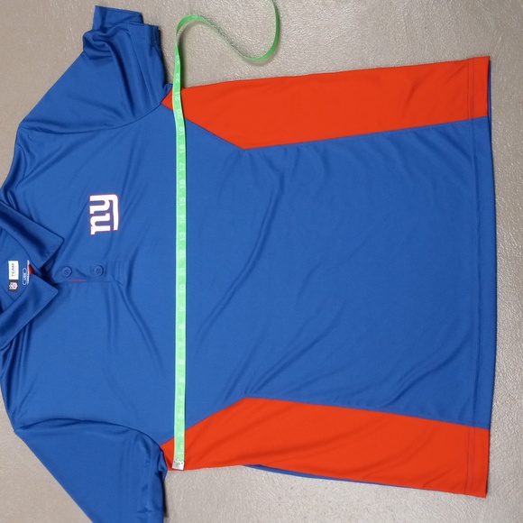 NFL TEAM APPAREL, NY GIANTS, BLUE AND RED SHORTSLEEVE POLO SHIRT - Picture 5 of 10